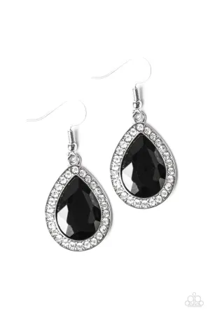 Paparazzi Earring ~ Are You Sure Thats REGAL? - Black