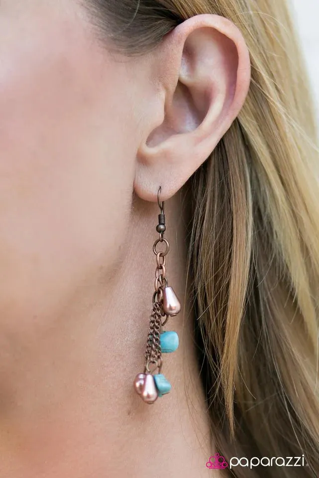 Paparazzi Earring ~ Desert Waltz - Blue