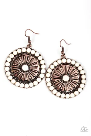 Paparazzi Earring ~ Go West  - White