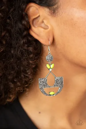 Paparazzi Earring ~ Modern Day Mecca - Yellow