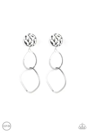 Paparazzi Earring ~ Modern Reflections - Silver