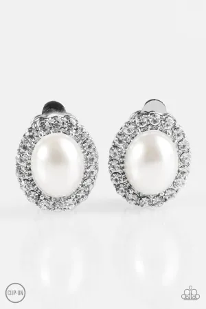 Paparazzi Earring ~ Romantically Regal - White