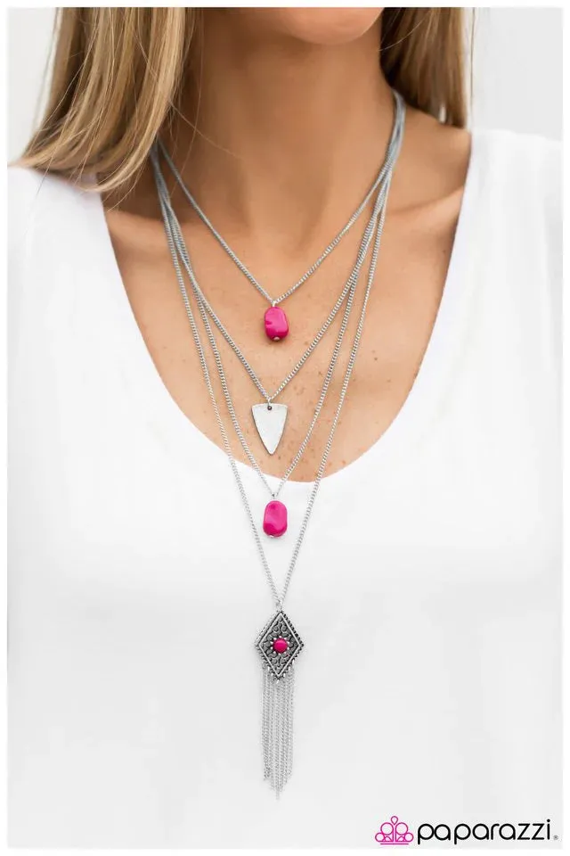 Paparazzi Necklace ~ A Gypsy Soul - Pink