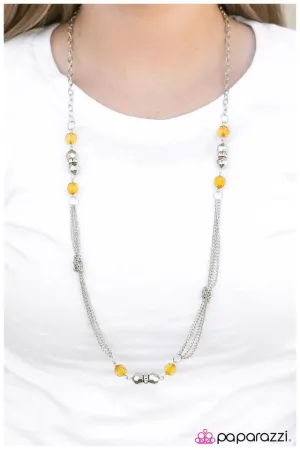 Paparazzi Necklace ~ All Dolled Up - Yellow