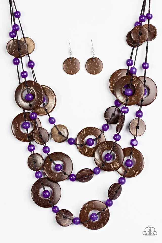 Paparazzi Necklace ~ Bahama Bungalow - Purple