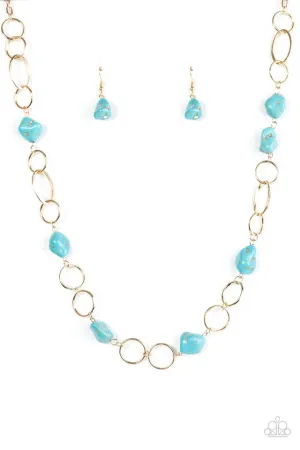 Paparazzi Necklace ~ Canyon Trip - Blue