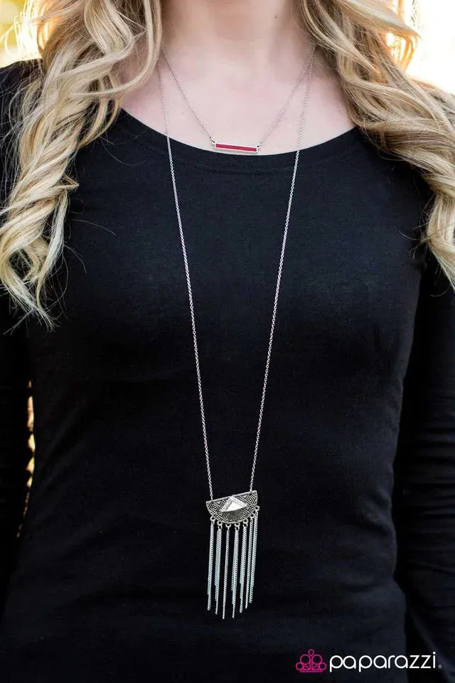 Paparazzi Necklace ~ Chase The Wind - Red