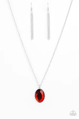 Paparazzi Necklace ~ Definitely Duchess - Red