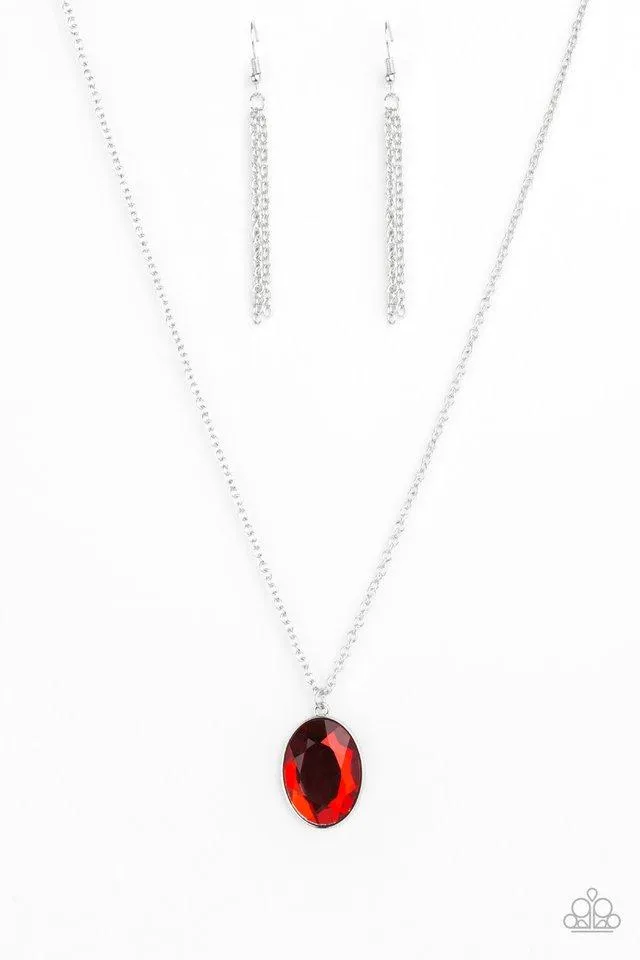 Paparazzi Necklace ~ Definitely Duchess - Red