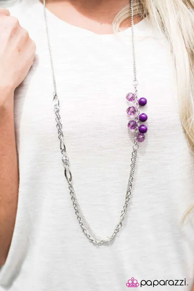 Paparazzi Necklace ~ Dont Waste Your Time - Purple