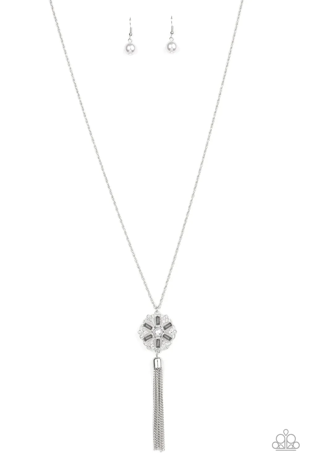 Paparazzi Necklace ~ Fine Florals - Silver