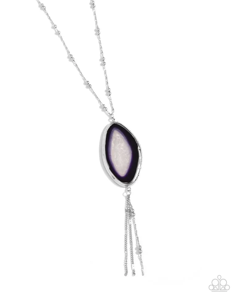 Paparazzi Necklace ~ Geode Gamble - Purple