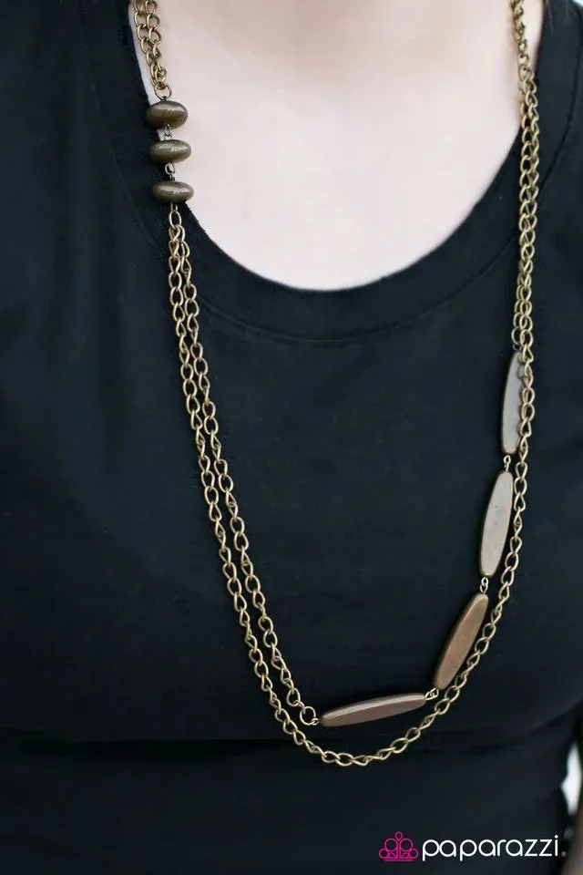 Paparazzi Necklace ~ Happy As The Day Is Long - Brass