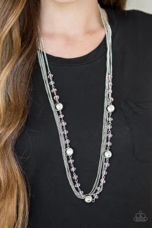 Paparazzi Necklace - High Standards - Pink