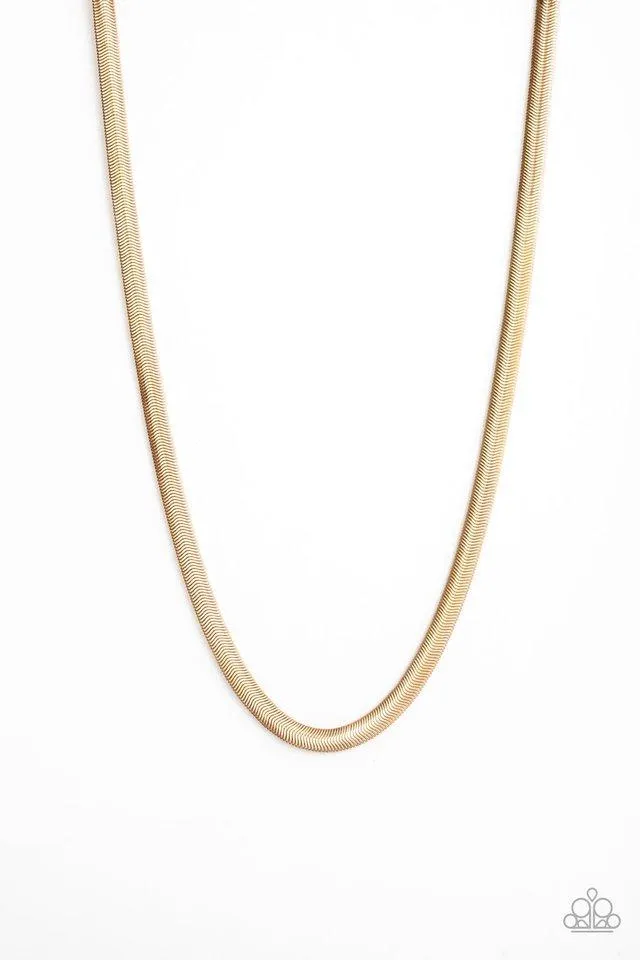 Paparazzi Necklace ~ Kingpin - Gold