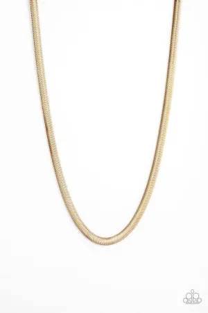 Paparazzi Necklace ~ Kingpin - Gold