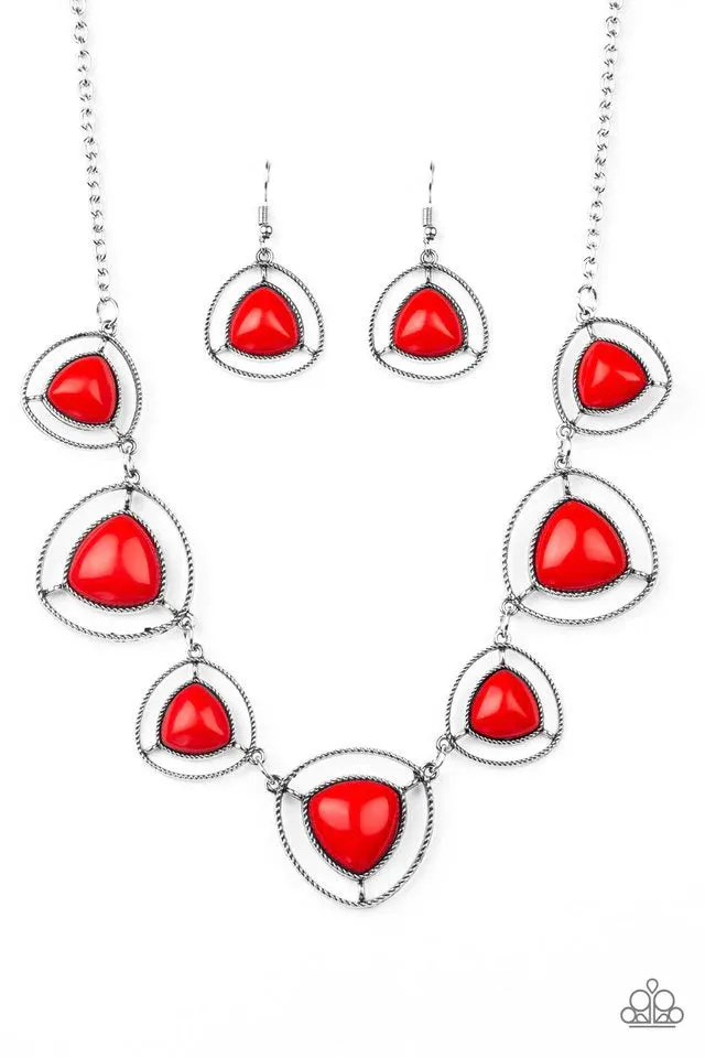 Paparazzi Necklace ~ Make A Point - Red