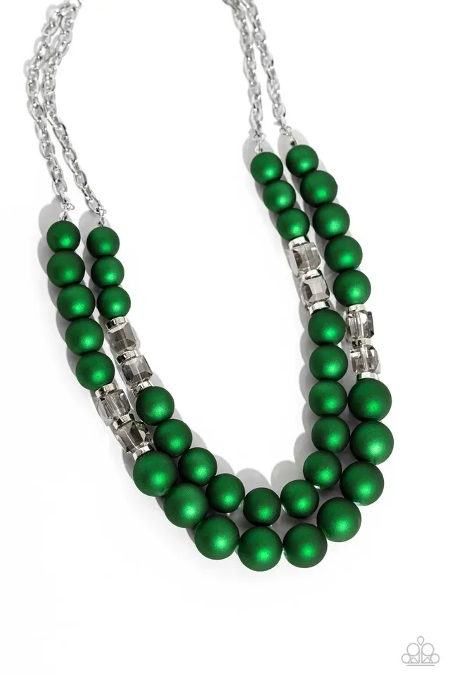 Paparazzi Necklace ~ Shopaholic Season - Green