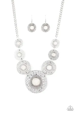 Paparazzi Necklace ~ Tiger Trap - White