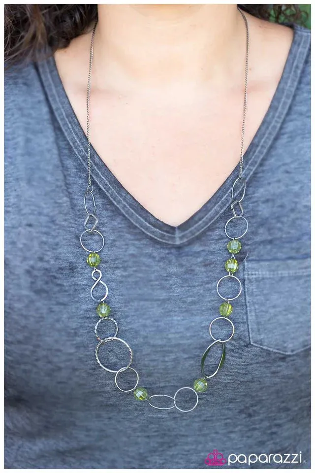 Paparazzi Necklace ~ Today Is A New Day - Green