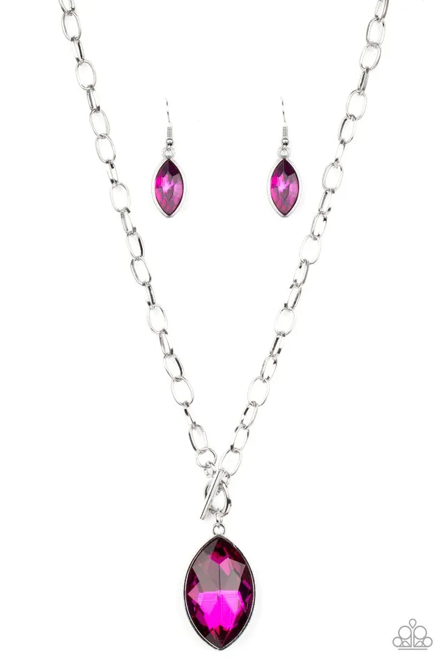 Paparazzi Necklace ~ Unlimited Sparkle - Pink