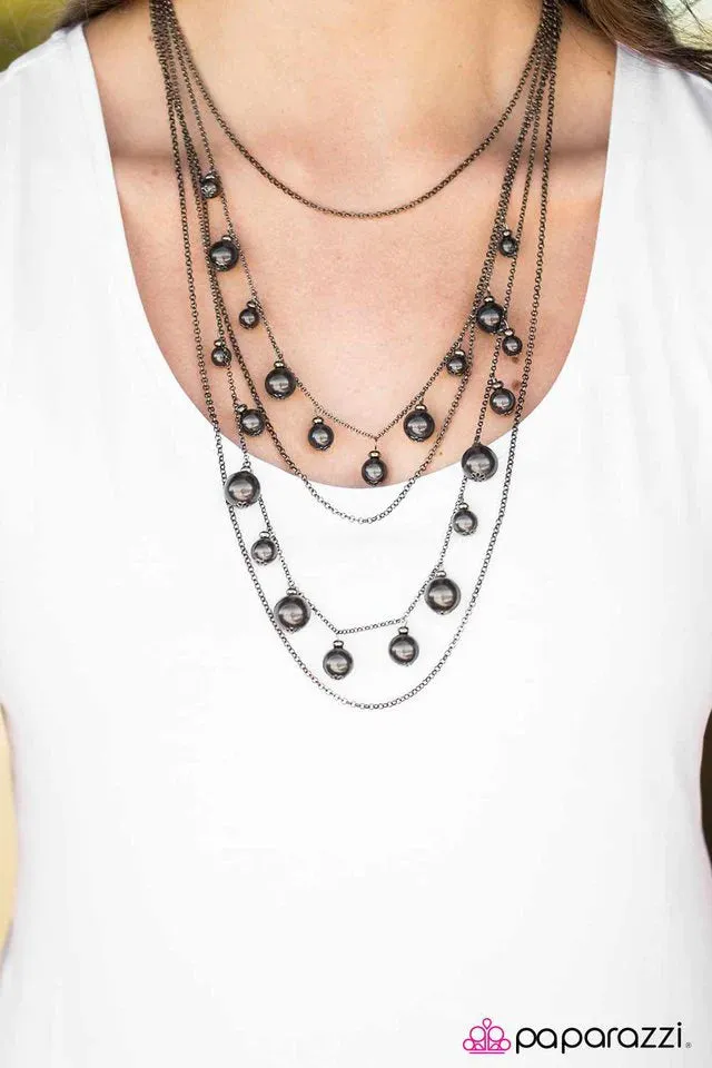 Paparazzi Necklace ~ Up Close and Personal - Black