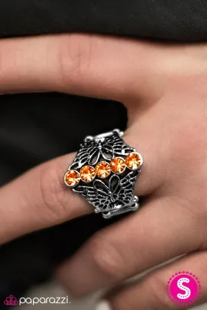 Paparazzi Ring ~ Butterfly Garden - Orange