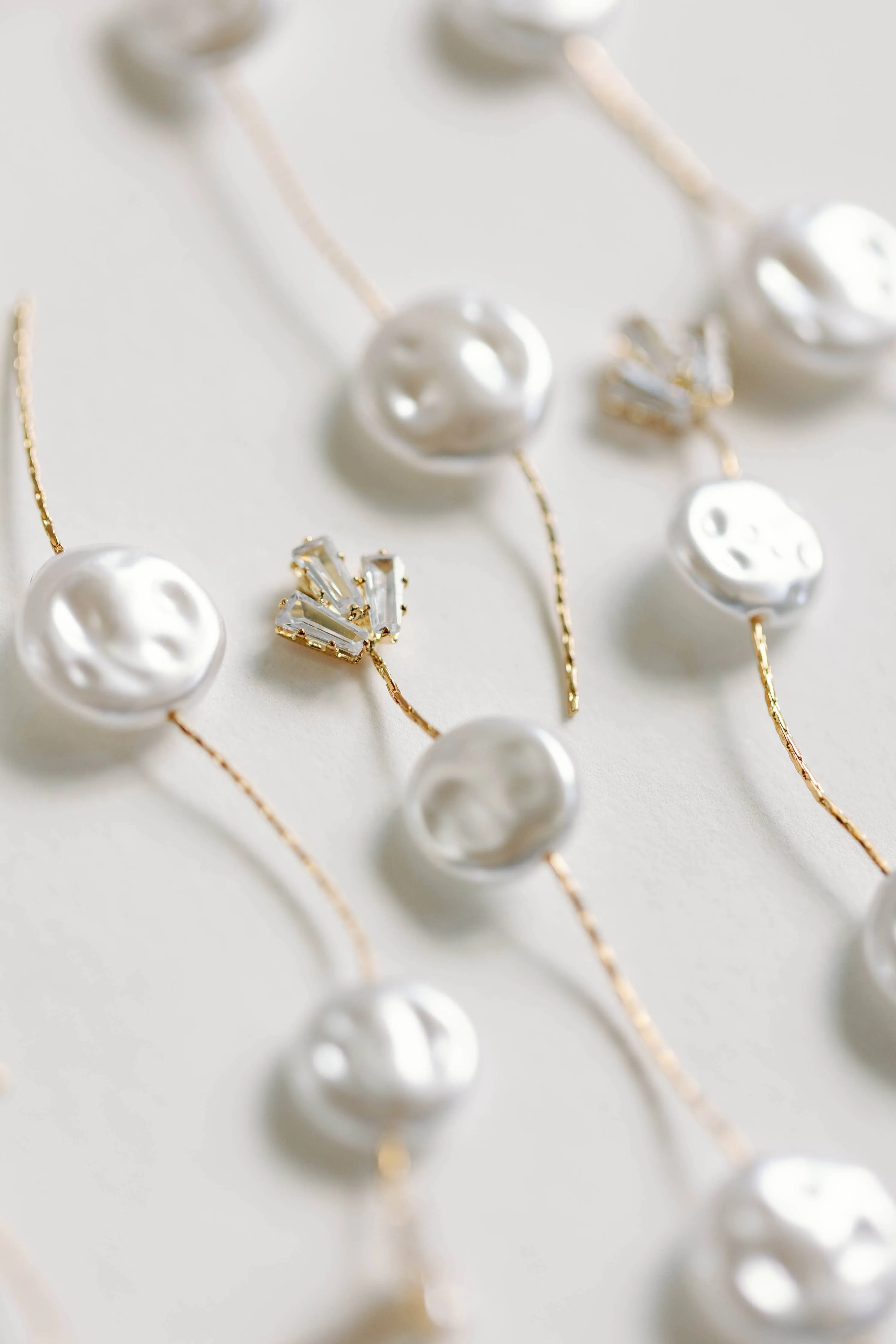 Pearl and Diamond Holiday Statement Drop Earrings