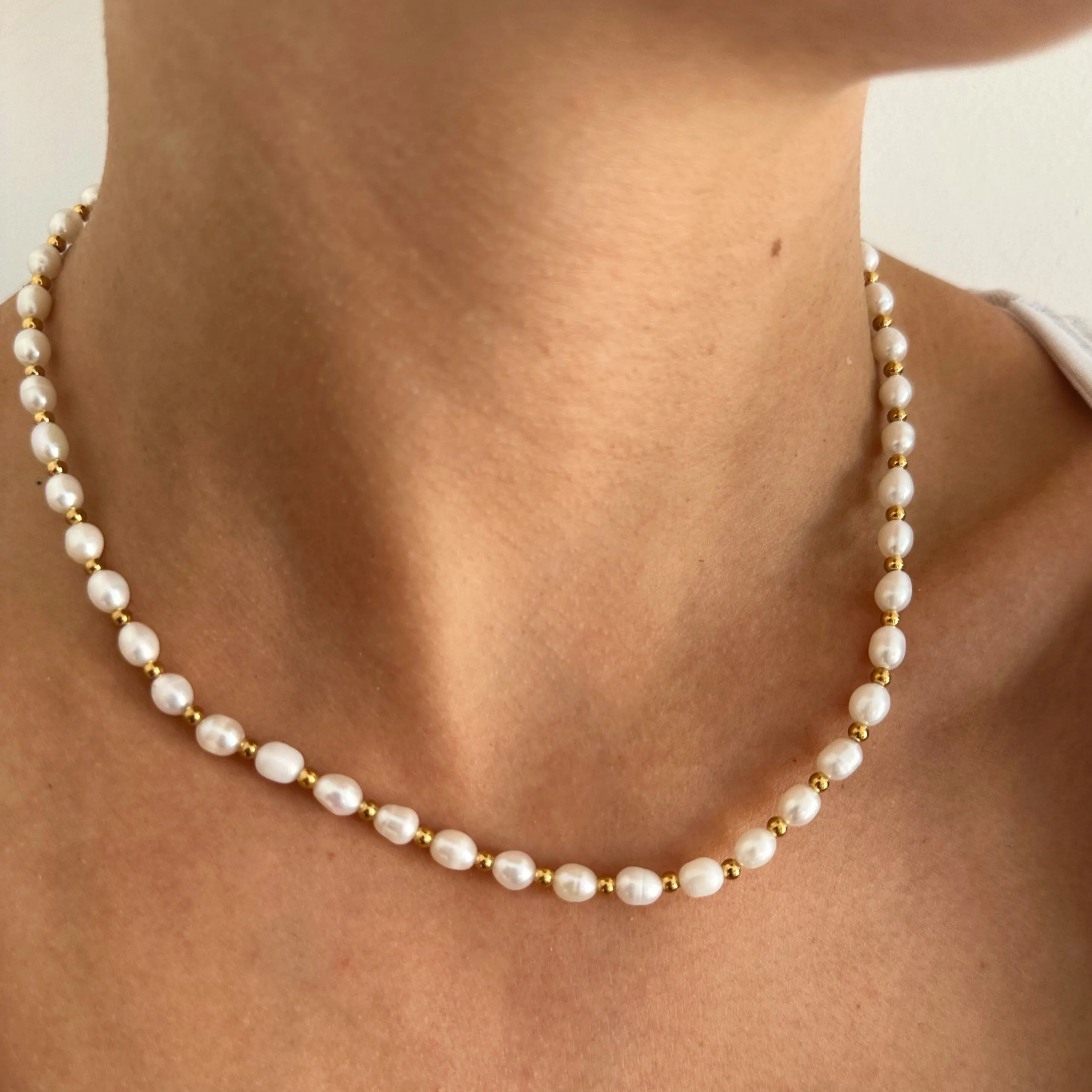 Pearl And Gold Necklace