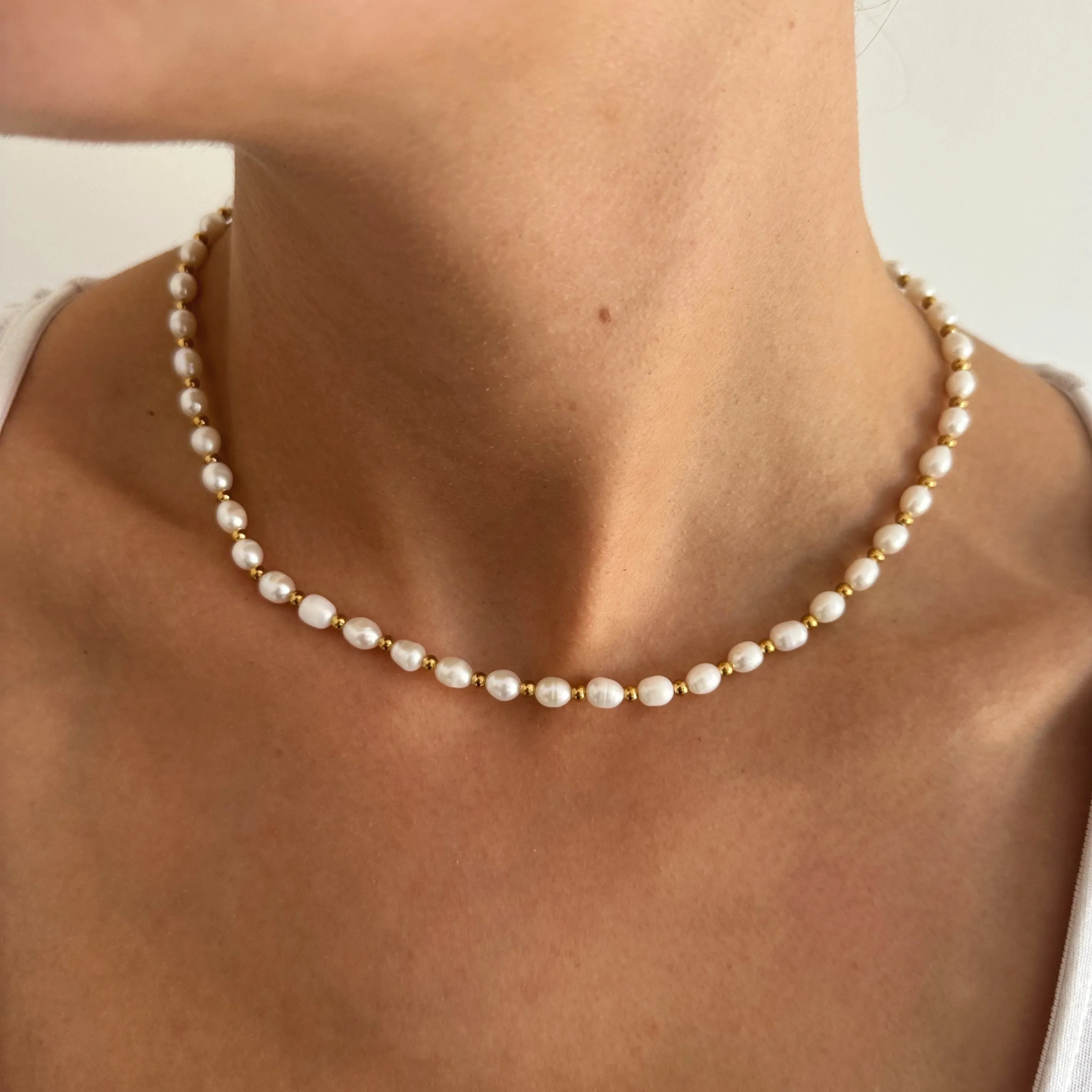 Pearl And Gold Necklace