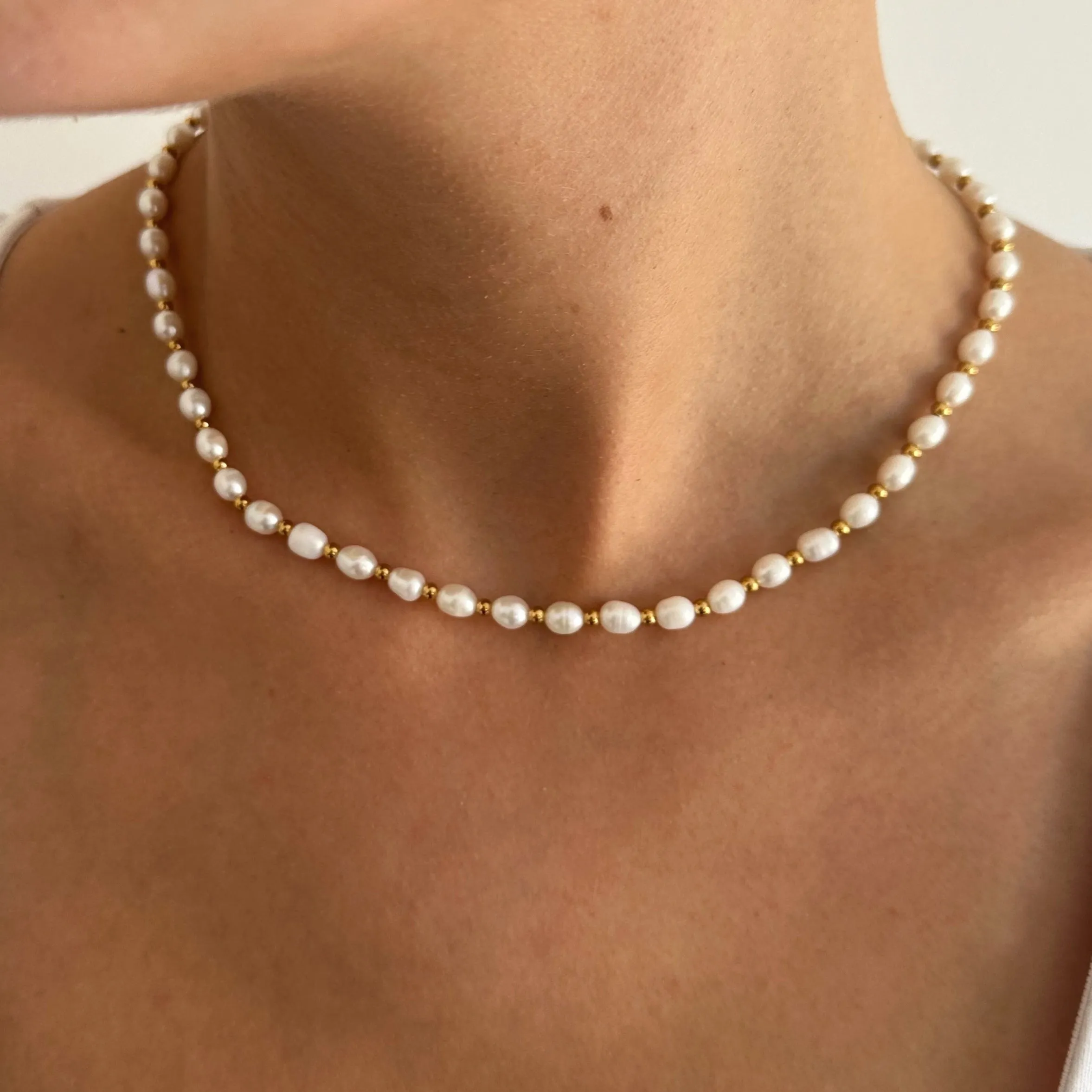 Pearl And Gold Necklace