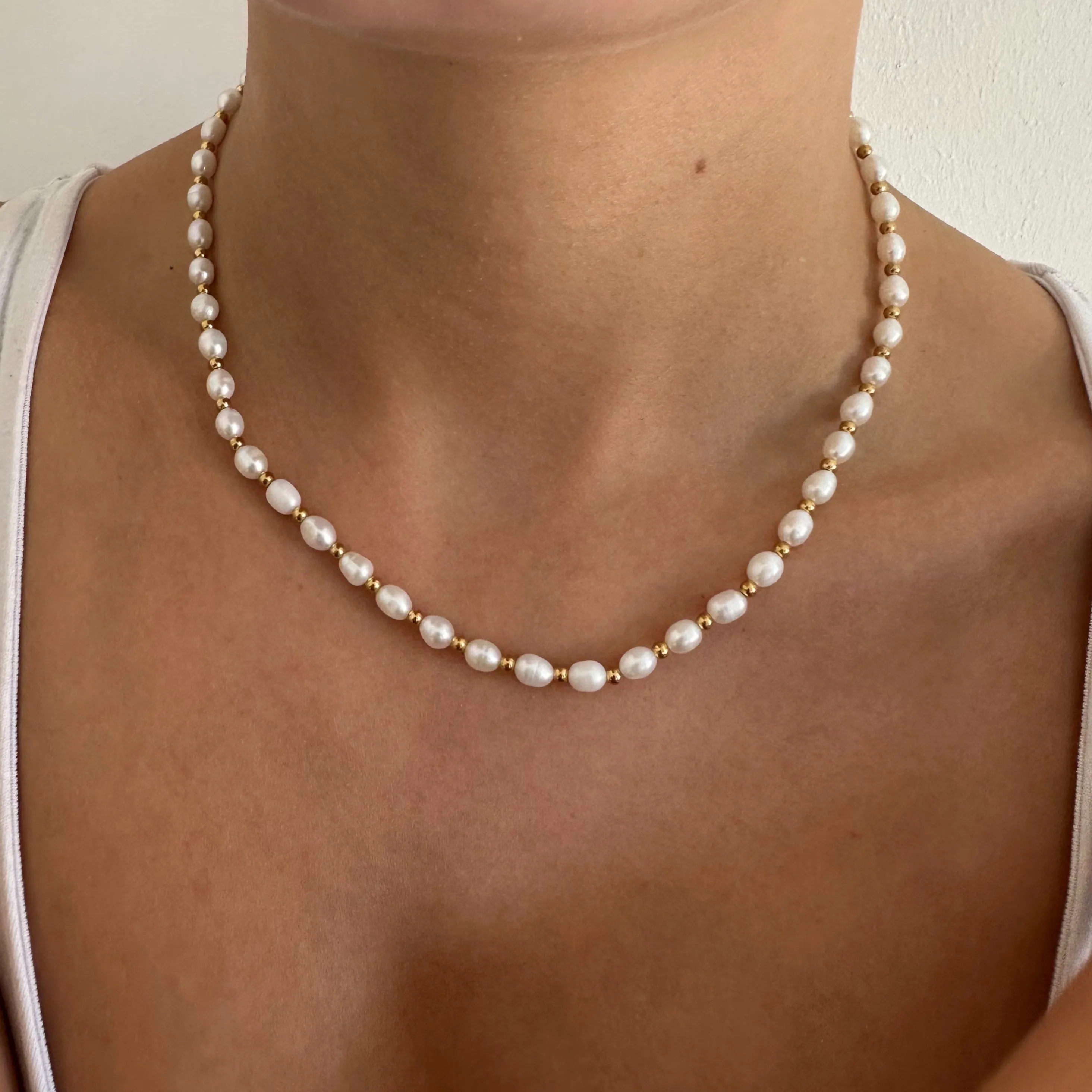 Pearl And Gold Necklace