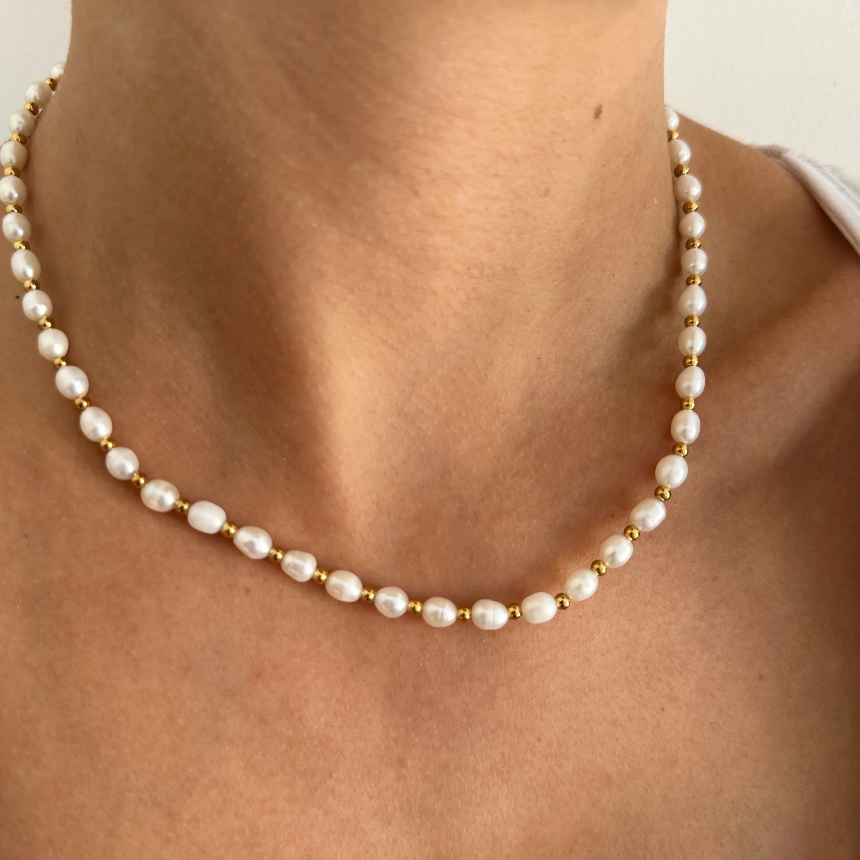 Pearl And Gold Necklace