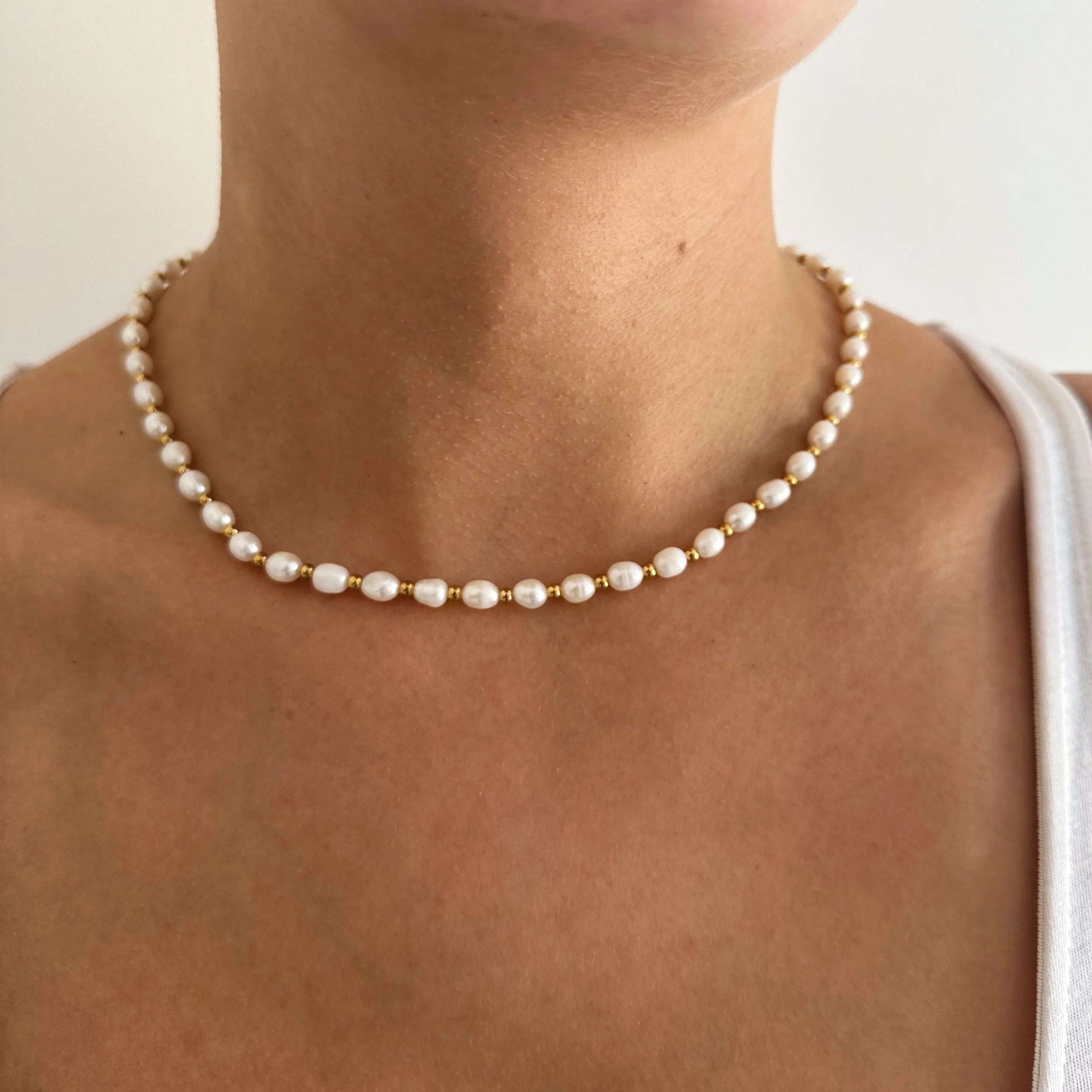 Pearl And Gold Necklace