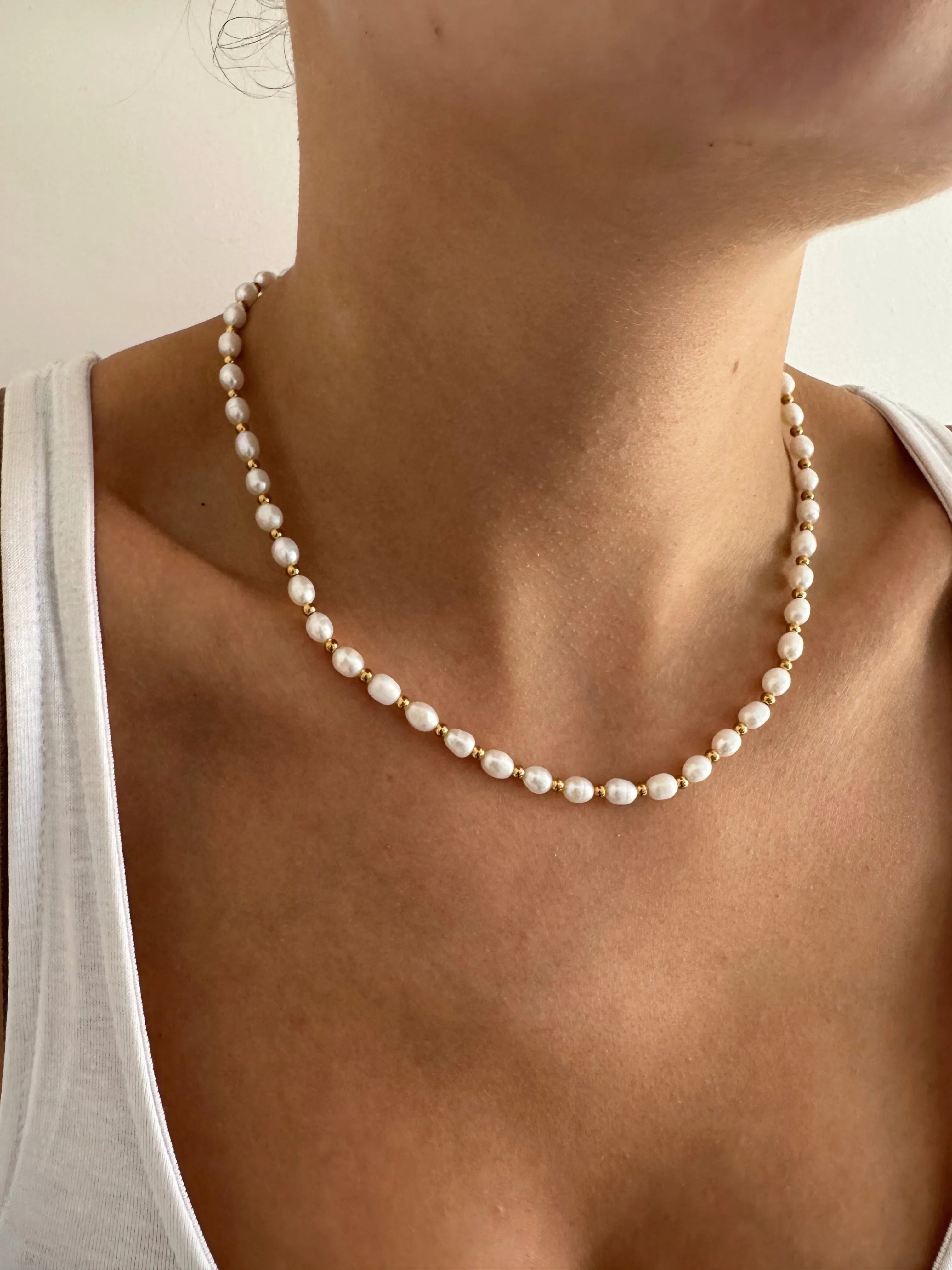 Pearl And Gold Necklace