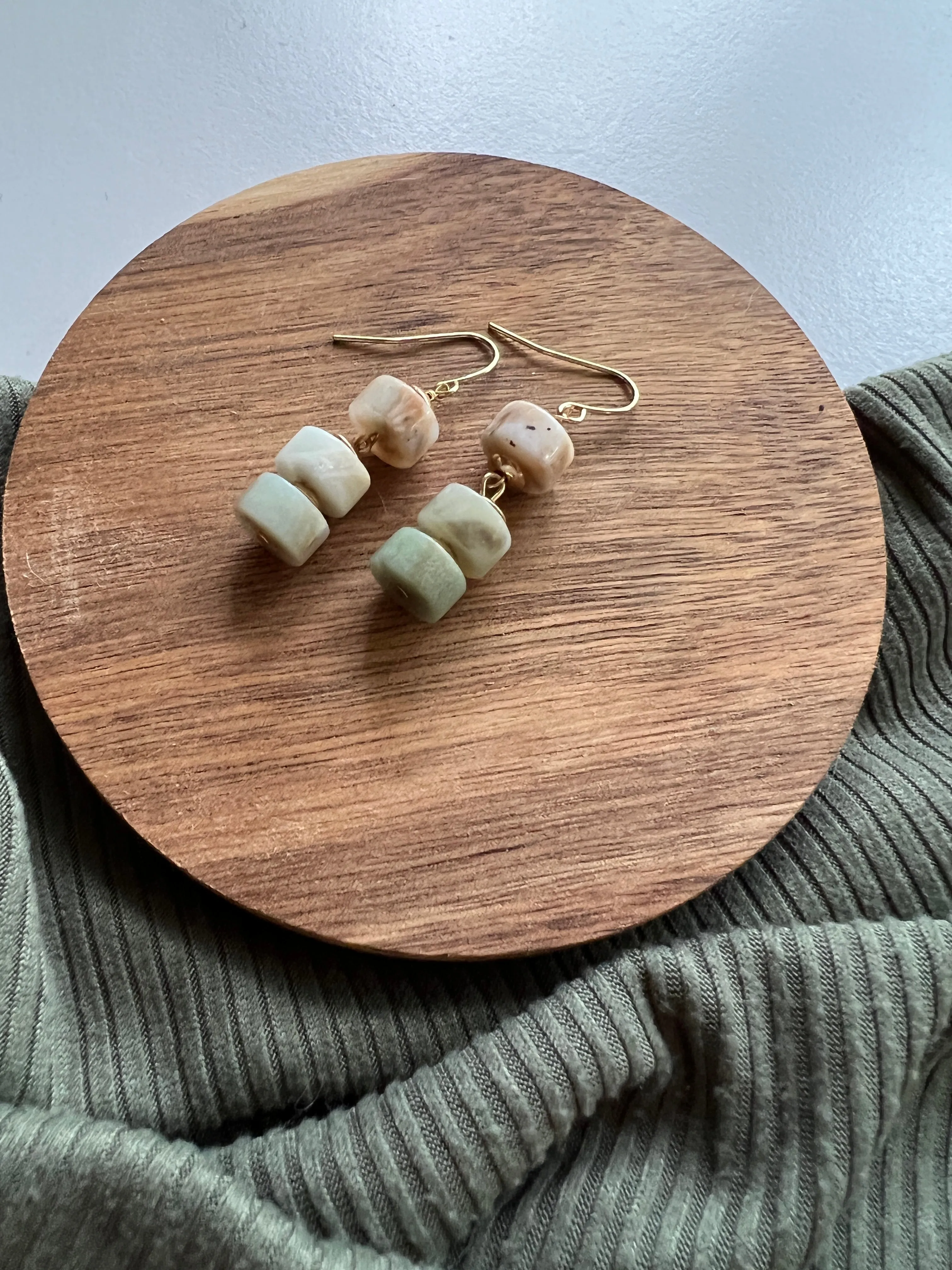 Pine | Amazonite Earrings