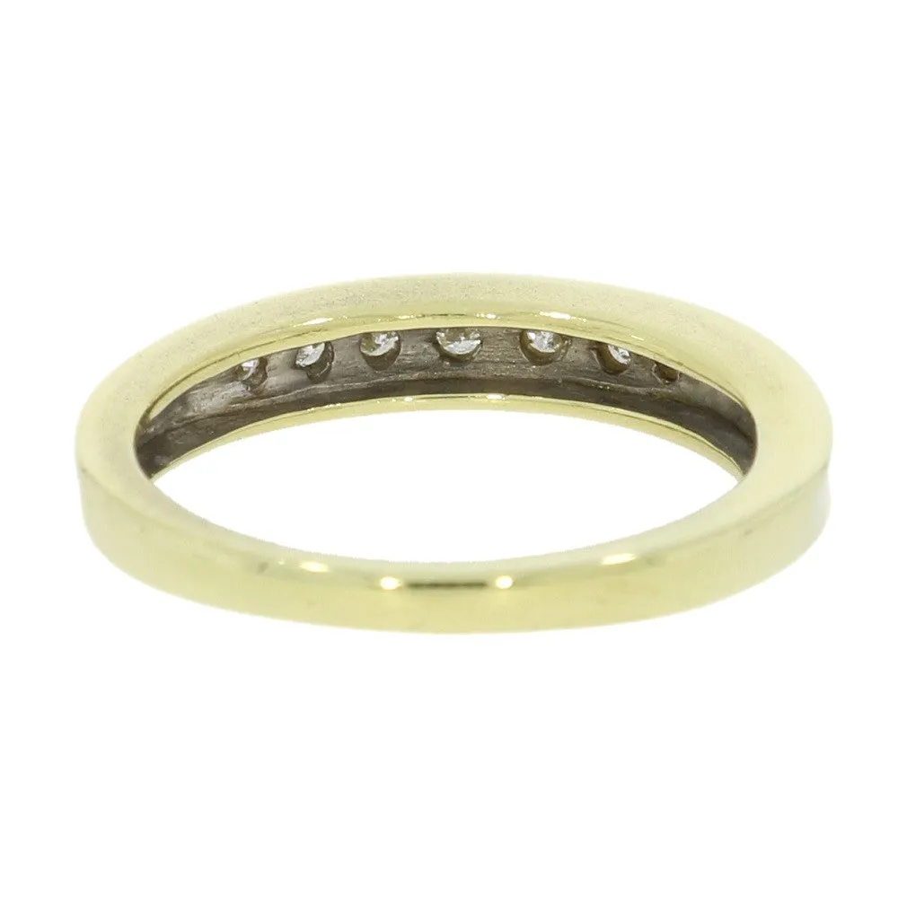 Pre Owned 18ct Yellow Gold 0.16cts Diamond Half Eternity Ring