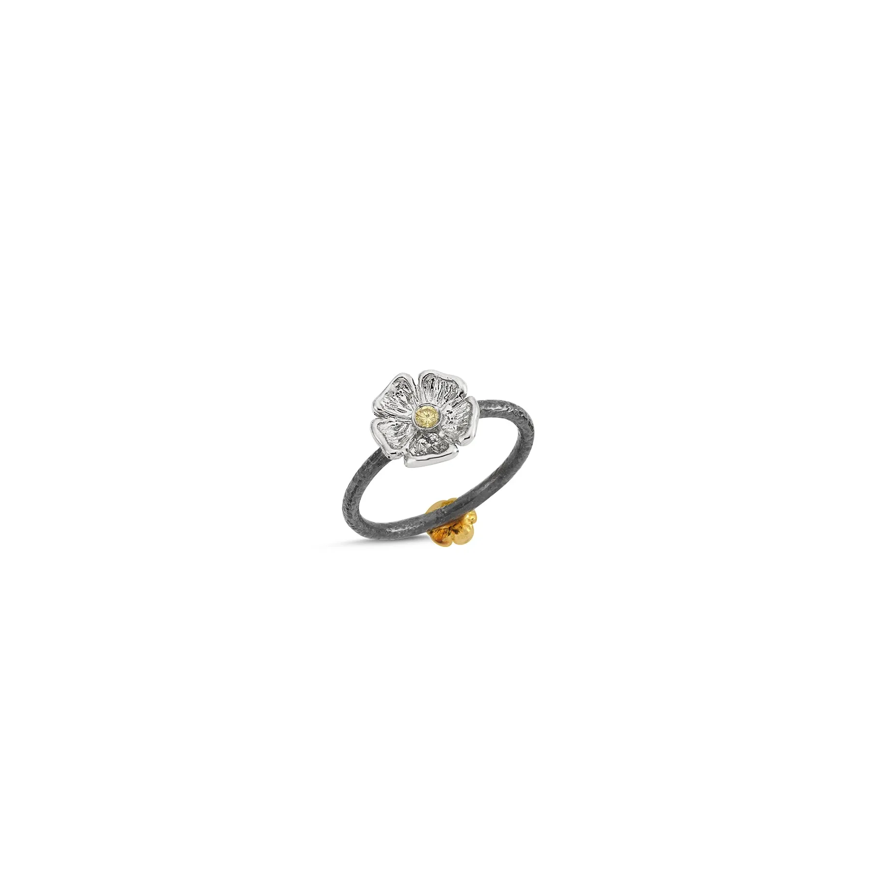 PRECIOUS POSIE RING—SMALL/WHITE GOLD