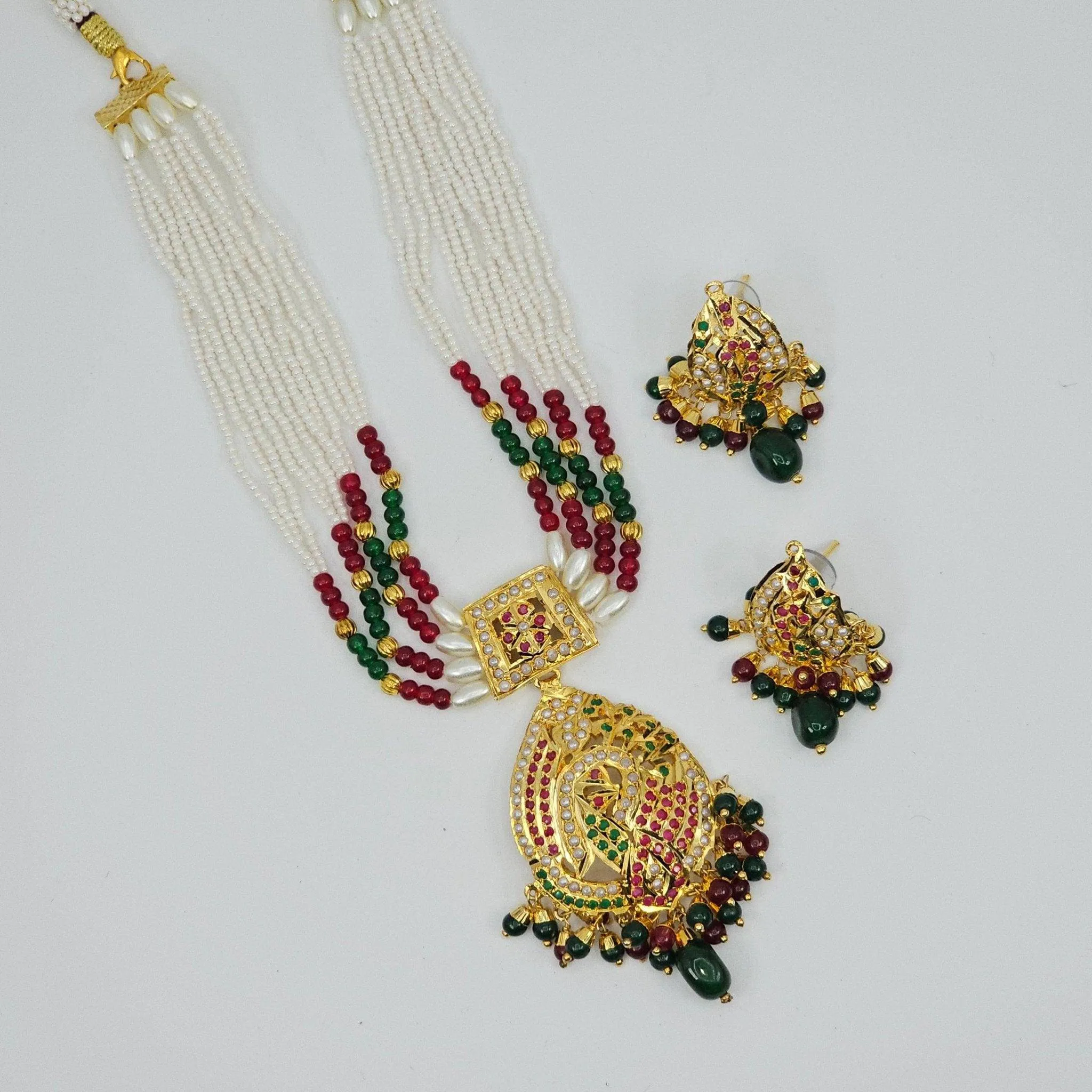 Premium Shani Jadau Nauratan Choker Set - High-Quality Indian Jewelry for a Luxurious Look