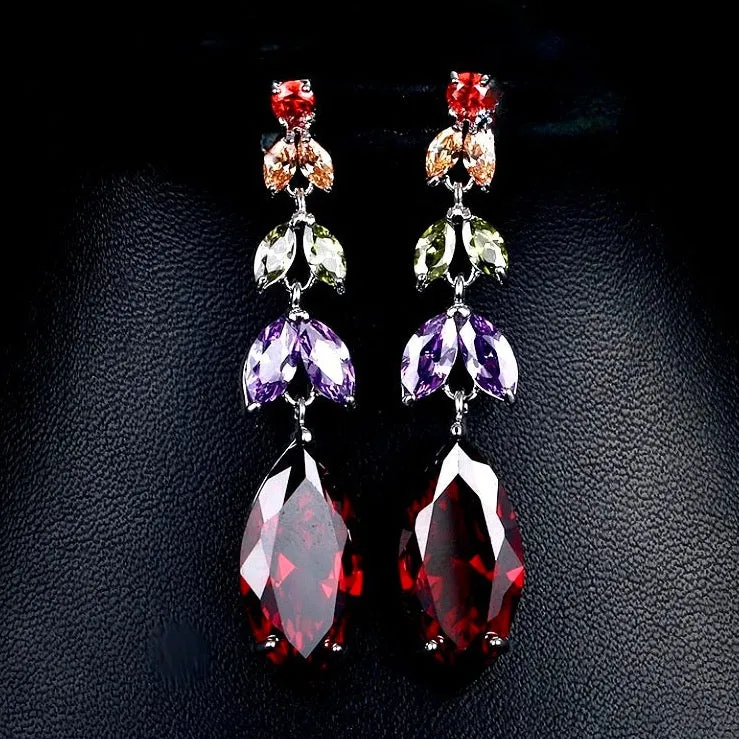 "Eva" - Pastel Cubic Zirconia Earrings