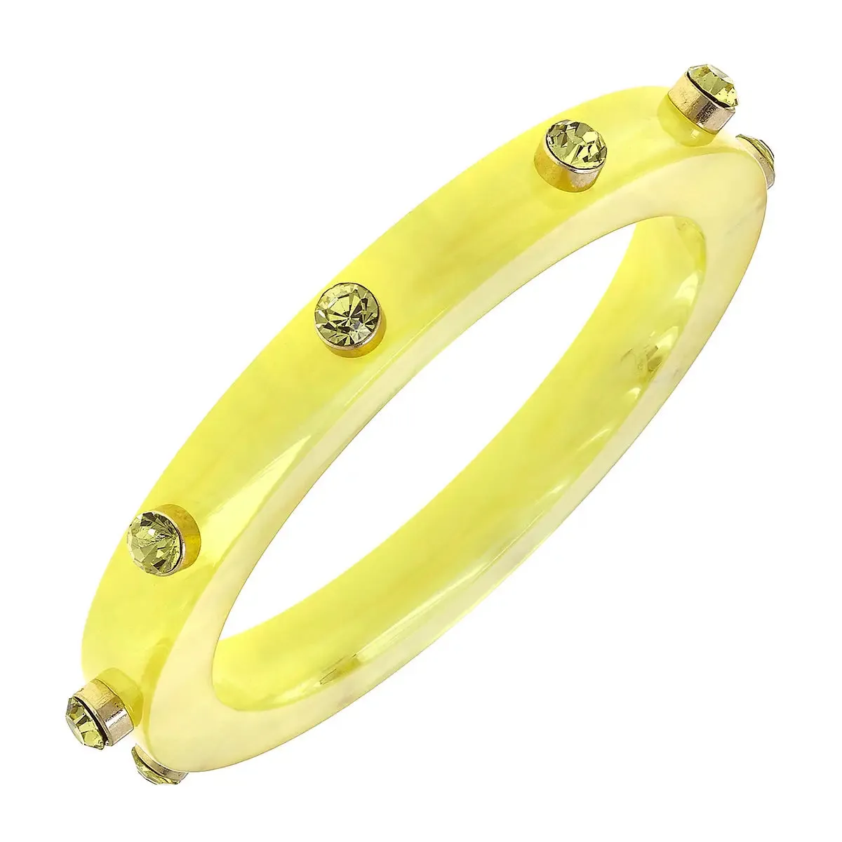 Renee Resin And Rhinestone Bangle