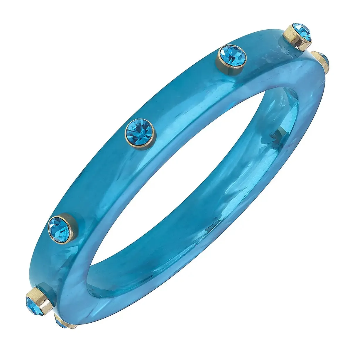 Renee Resin And Rhinestone Bangle