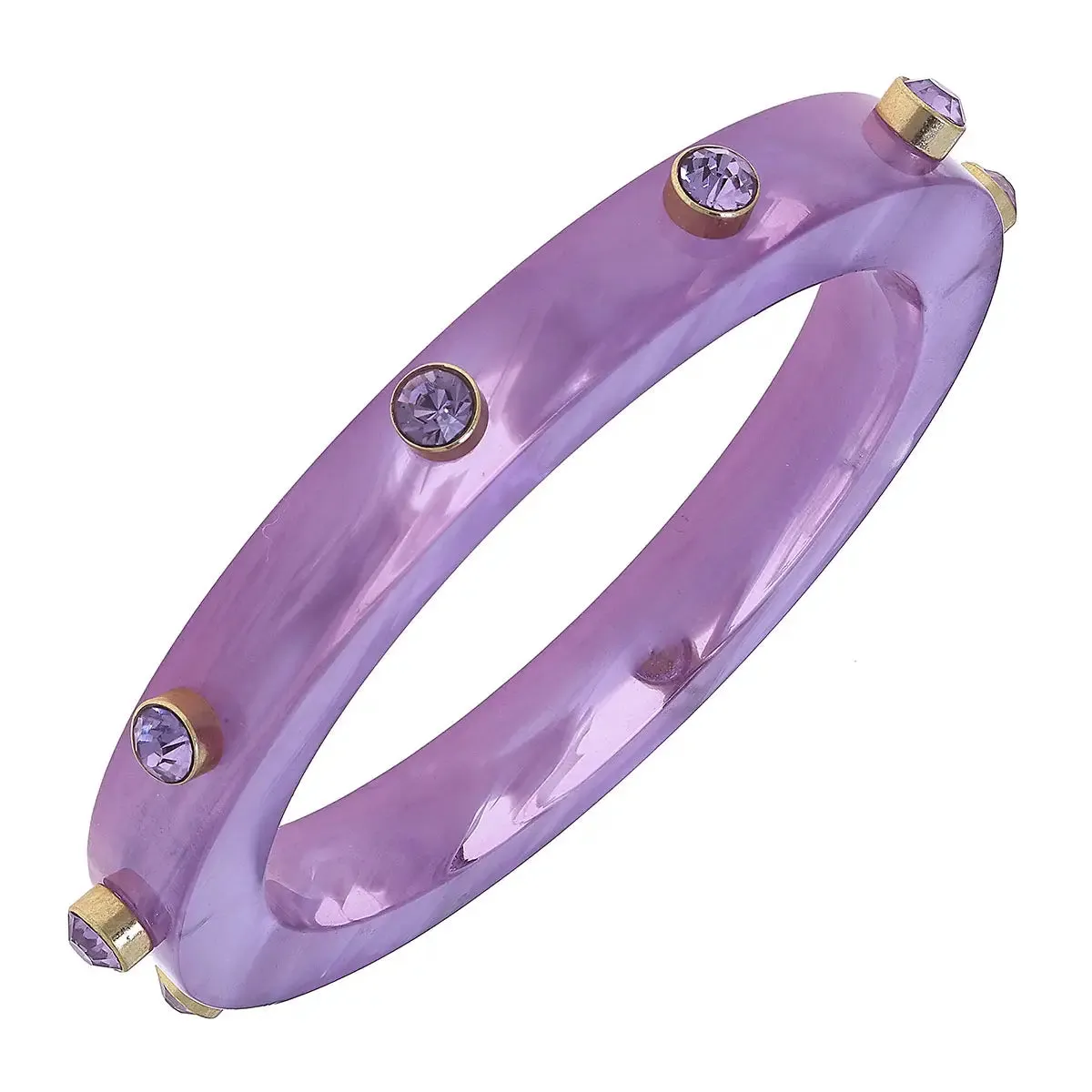 Renee Resin And Rhinestone Bangle