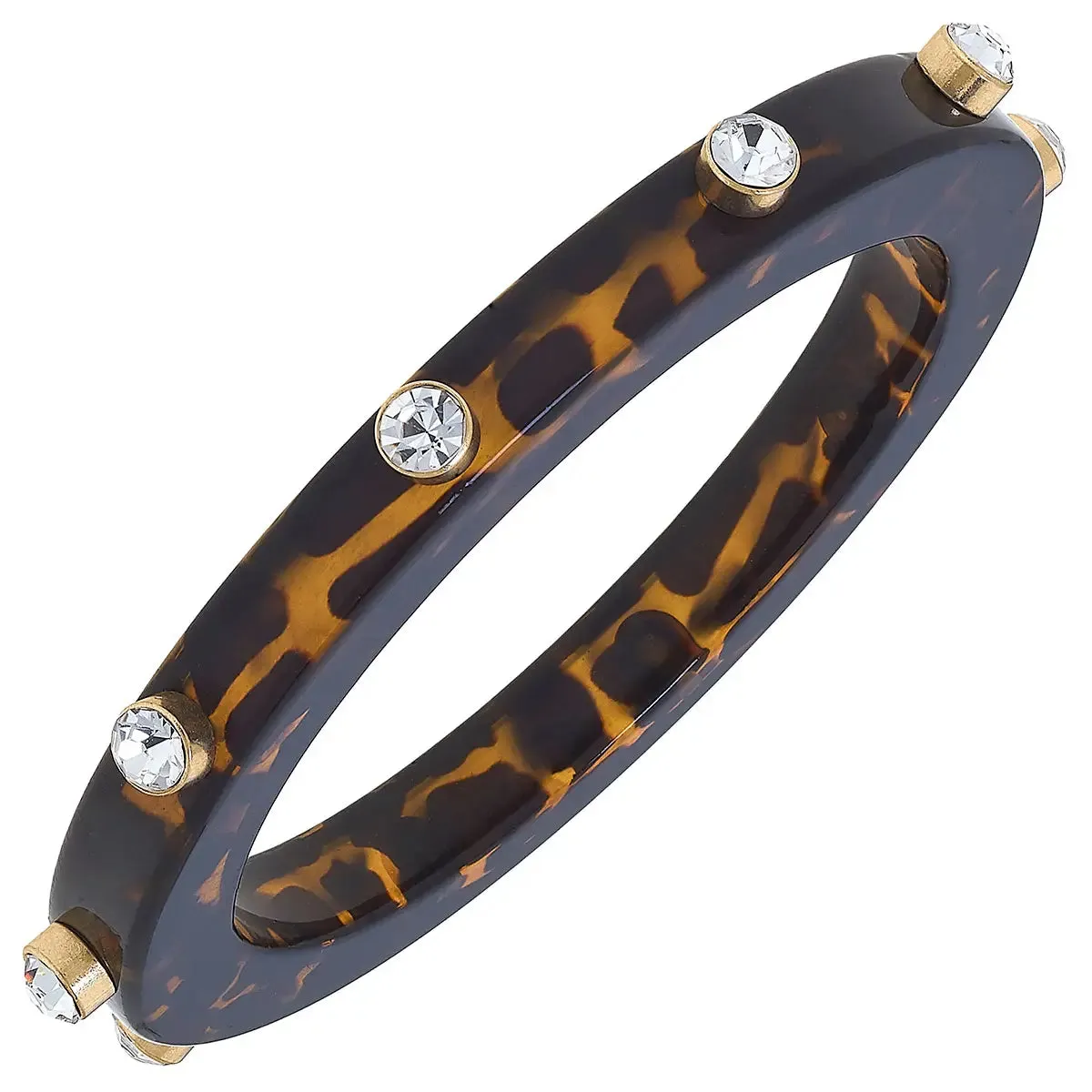 Renee Resin And Rhinestone Bangle