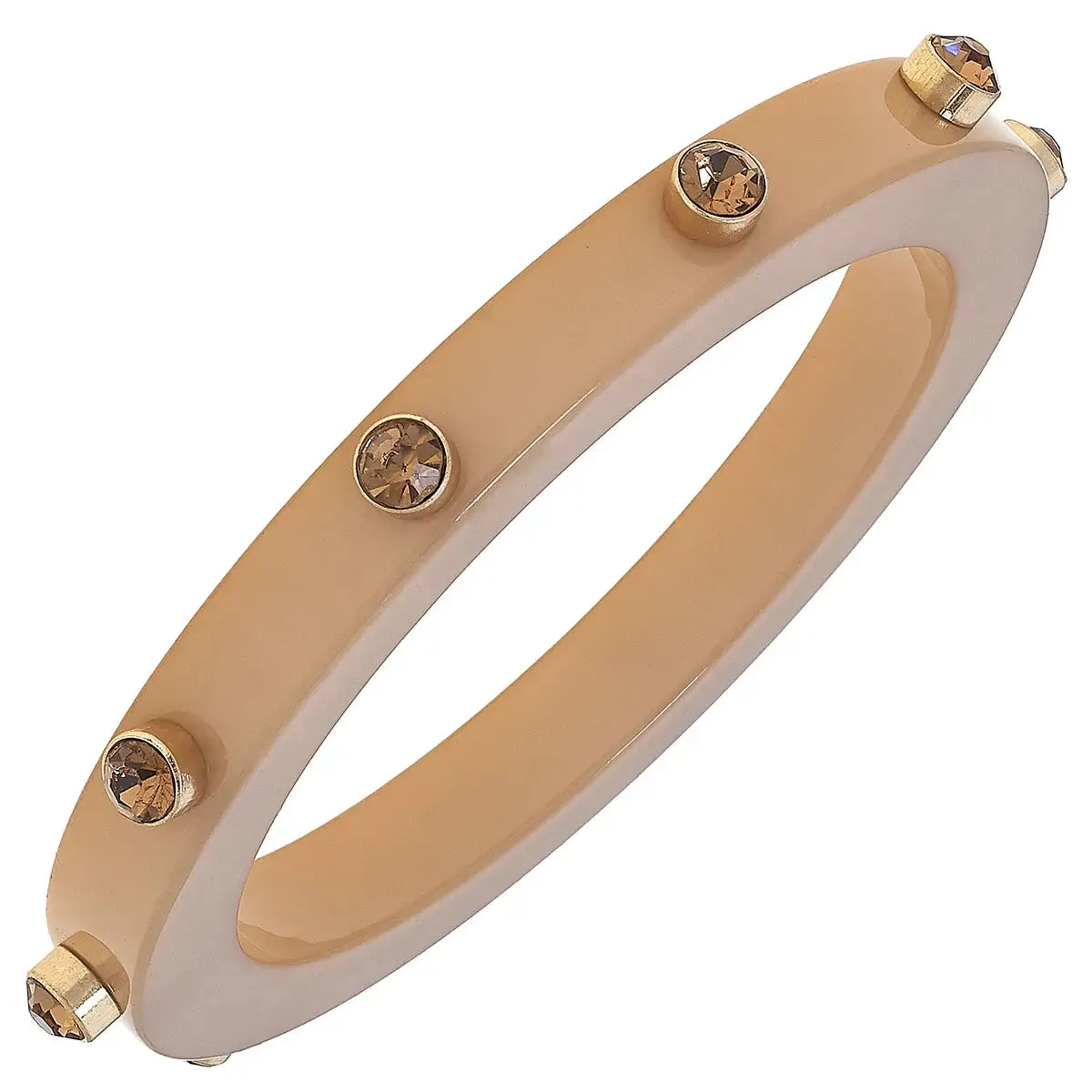 Renee Resin And Rhinestone Bangle