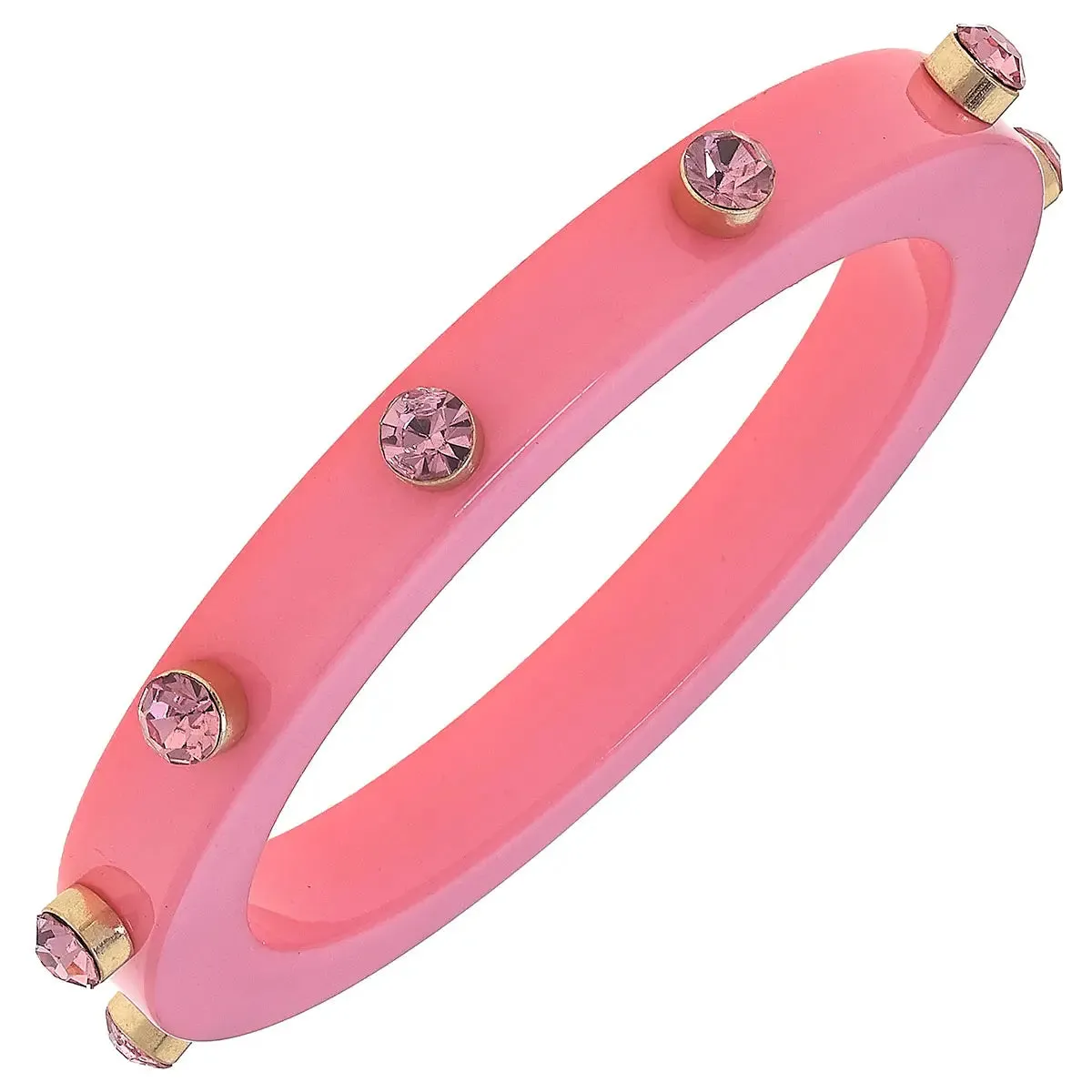 Renee Resin And Rhinestone Bangle