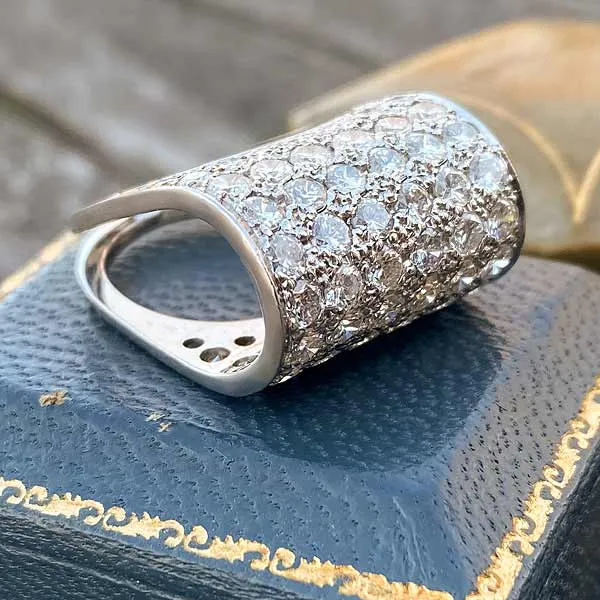 Retro Pave Diamond Ring