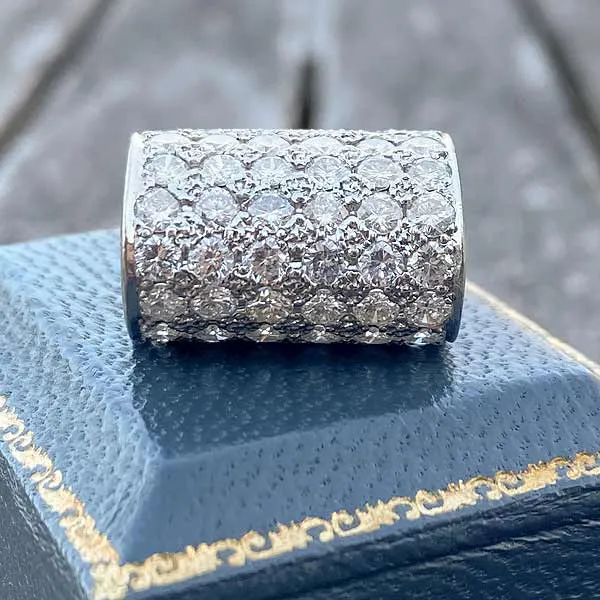 Retro Pave Diamond Ring