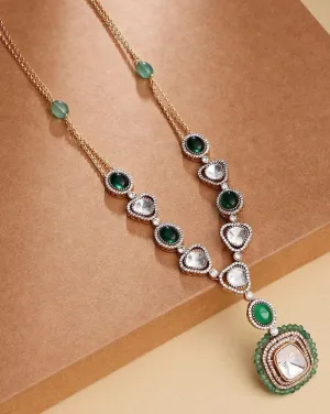 Royal Green Kundan Polki Necklace