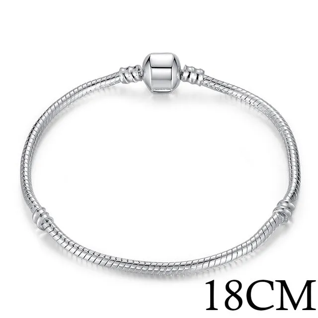 Silver Color Snake Chain Bracelet